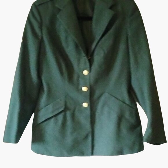 Womens Army Uniform Green Blazer 14 Slacks 11 Suit Vintage US Military Costume - Picture 7 of 16
